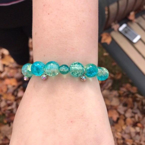 Blue Charmed Beaded Bracelet - Picture 2 of 2